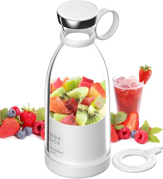 Draagbare Blender voor Smoothies en Milkshakes – 350 ml Mini Mixer met Oplaadbare Batterij