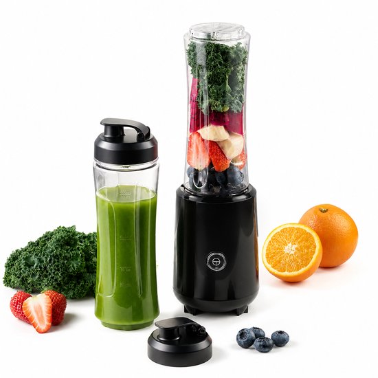 Draagbare Blenderbeker - Elektrische Sapcentrifuge - Persoonlijke Sapblender - 600ml Mengbeke - Kleine Draagbare Huisblender - 300W Krachtig IJs Verbrijzelen