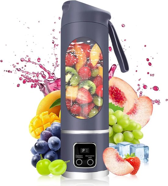 Draagbare, draadloze verticale blender van 450 ml, smoothie maker met USB-aansluiting, sapbeker