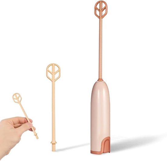 Draagbare elektrische handmixer geschikt voor babyvoeding met verlengde handgreep - snel en eenvoudig te gebruiken - geschikt voor melkbereiding en dranken