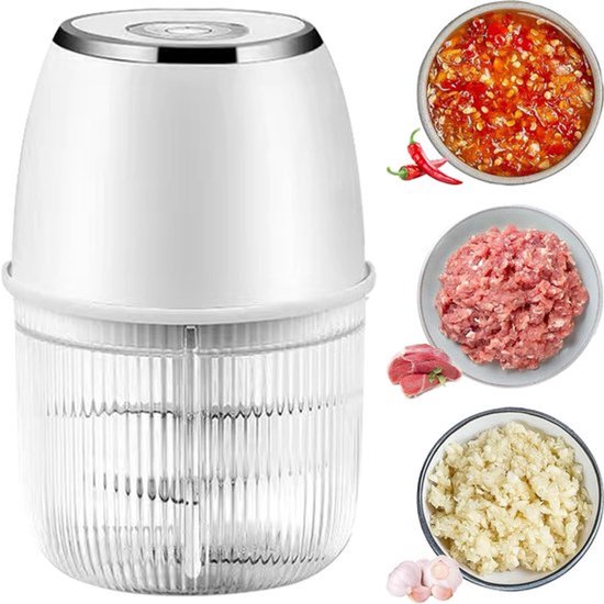 Draagbare Elektrische Mini Hakker 350 ml voor Uien, Fruit, Noten, Vlees en Knoflook met USB Aansluiting