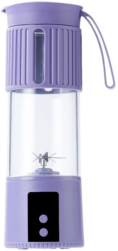 Draagbare elektrische sapcentrifuge, kleine blender, geschikt voor gebruik in de keuken, thuis en op reis (paars) van Merkloos