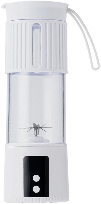 Draagbare elektrische sapcentrifuge, kleine blender, geschikt voor gebruik in de keuken, thuis en op reis (wit) van Merkloos