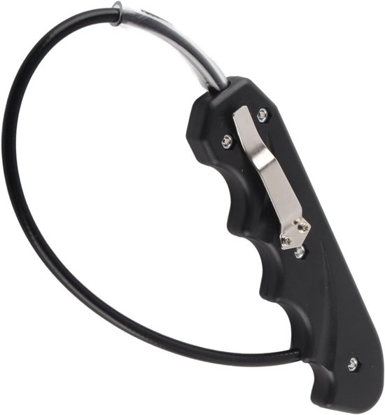 Draagbare Fleswhip met ABS Handgreep en RVS Koord - Lichtgewicht Multifunctioneel Fietsaccessoire voor Mannen, Perfect als Cadeau van Merkloos