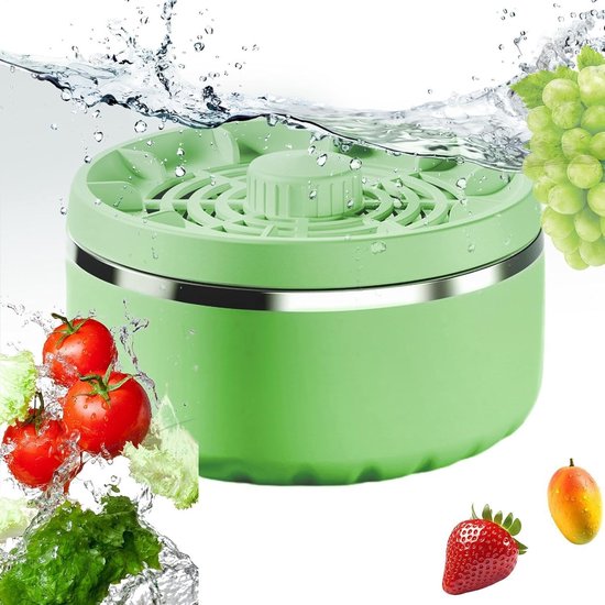 Draagbare Fruitwasser - Pesticiden Reiniger - USB-Fruitreiniger - 4 Instelbare Standen - Produce Purifier - Groente- En Fruitreiniger - Keukengebruik - Geschikt Voor Het Reinigen Van Fruit, Groenten En Vlees - Groen