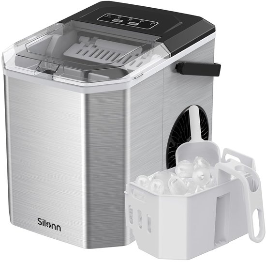 Draagbare IJsblokjesmachine - Mini IJsproducent voor 9 IJsblokjes in 6 Minuten, Zelfreinigend, Perfect voor Thuis en Evenementen van Mellif