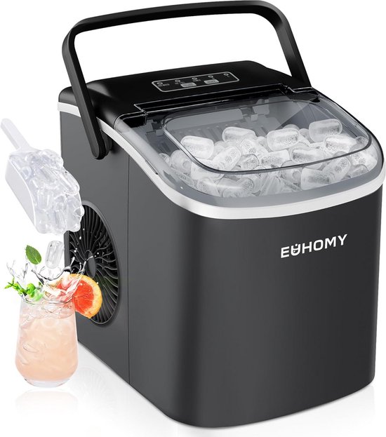 Draagbare IJsblokjesmachine voor Thuisgebruik - 12 kg/24 uur, Zelfreinigend van Merkloos