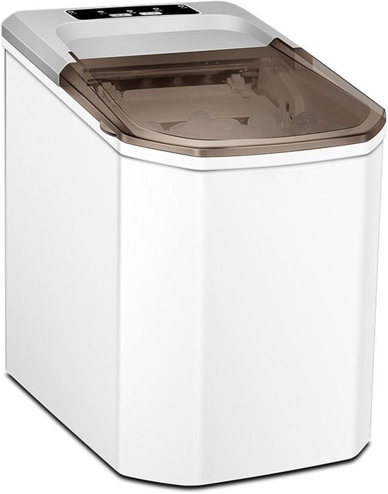 Draagbare ijsmachine - Compacte maker - Drankjes koelen - Snel ijs klaar - 26 lbs per dag - Zilver