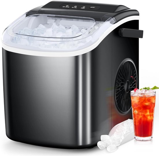 Draagbare IJsmachine voor Thuis en Keuken - Snelle IJsblokjes (12kg/24u) van Merkloos