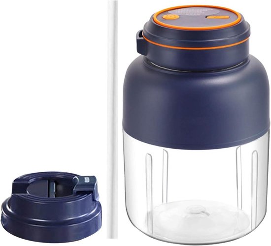 Draagbare Juicer Beker - Elektrische Mixbeker - Verse Drankjes Maken - Draadloos Verstelbaar - 1300 ml Capaciteit - Blauw