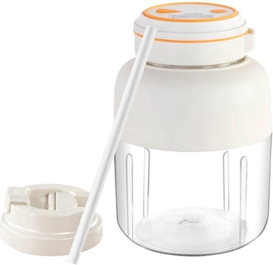 Draagbare Juicer Beker - Persoonlijke Blender - Snelle Drankjes Maken - Draadloos Verstelbaar - 1300 ml Capaciteit - Wit