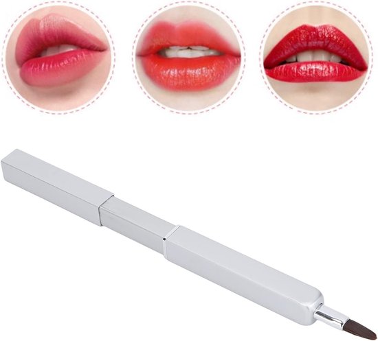 Draagbare Lippenborstel voor Nauwkeurige Applicatie, Zacht en Inklapbaar voor Reizen, Ideaal voor Make-up van Merkloos