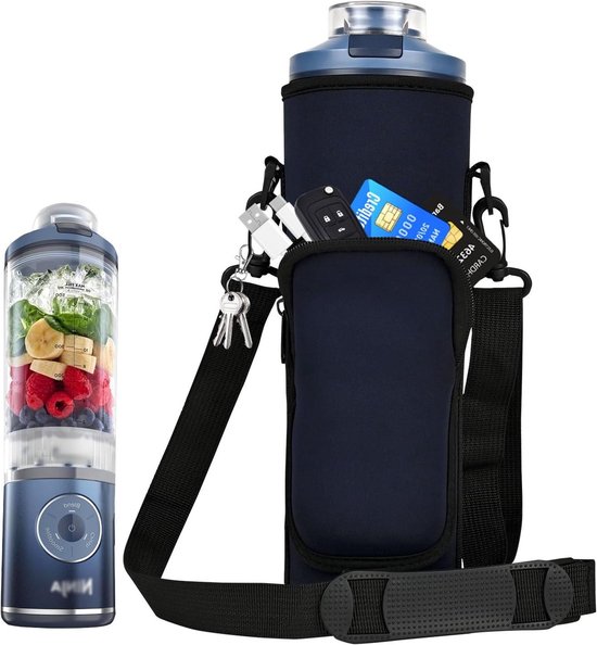 Draagbare Mixer Tas voor Ninja Blast Max BC251 - Geïsoleerde Sleeve met Cross Strap en Bescherming (Donkerblauw) van Merkloos