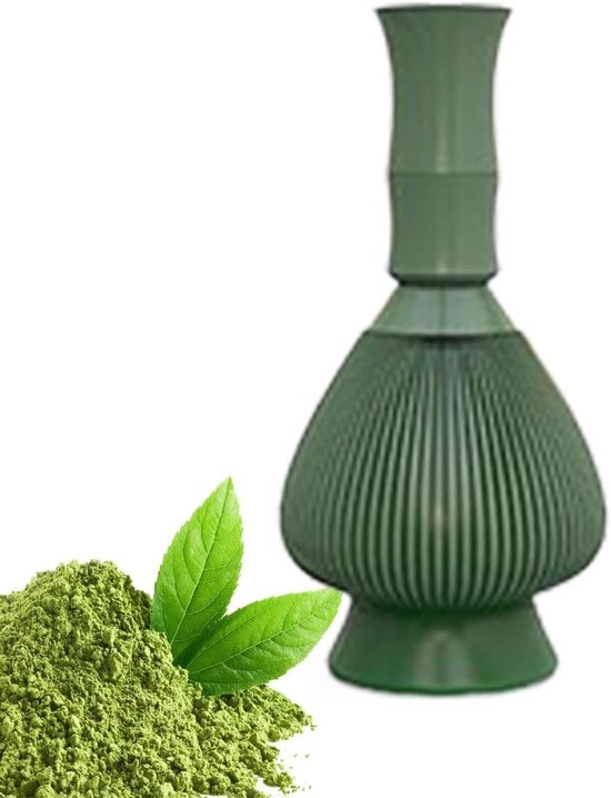 Draagbare Mixer - Thee Gereedschap - Dranken Bereiden - Elegant Japans Design - 15 x 7 cm - Groen