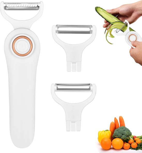 Draagbare Oplaadbare 3-in-1 Aardappel- en Groente Schiller voor de Keuken - Snelle en Efficiënte Schiller voor Fruit en Groenten