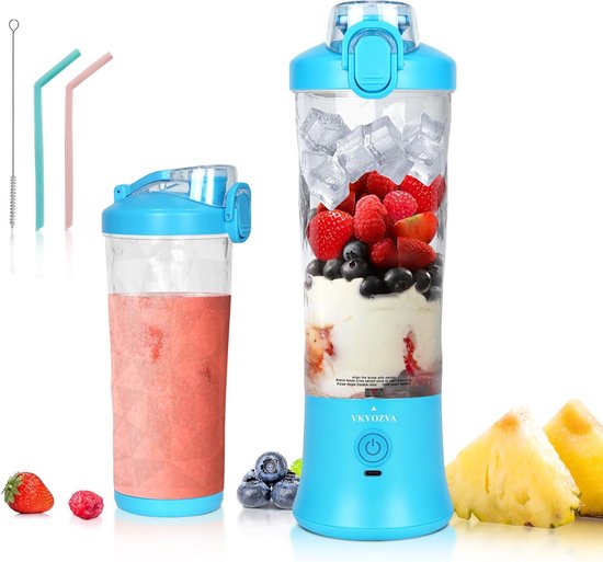 Draagbare Oplaadbare Blender voor Smoothies en Shakes - 600ml Mini Blender voor Onderweg van Merkloos