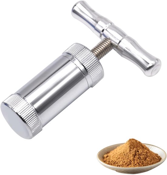 Draagbare pollenpers, afneembare pollenpers, peperpollenpers, vanillepollenpers, handmatige pollenpers, gemaakt van aluminiumlegering, geschikt voor kruidenpollen (zilver). van Merkloos