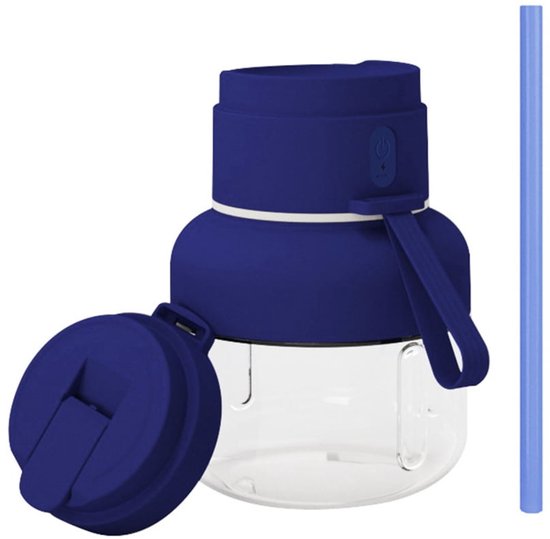 Draagbare sapcentrifuge/blender van 850 ml, multifunctionele reisbeker, persoonlijke blender, fruitblender, smoothie maker (blauw) van Merkloos