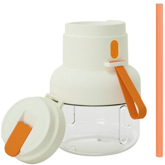Draagbare sapcentrifuge/blender van 850 ml, multifunctionele reisbeker, persoonlijke blender, fruitblender, smoothie maker (oranje) van Merkloos