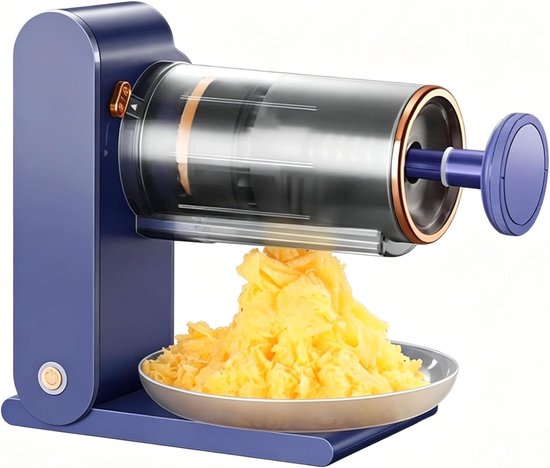 Draagbare schaafijsmachine, elektrische sneeuwvlok-ijsschaafmachine, stille ijsvergruizer, zacht en luchtig ijs, start met één druk op de knop, draadloos oplaadbaar, verdikt stalen mes, inclusief ijspegelvorm.