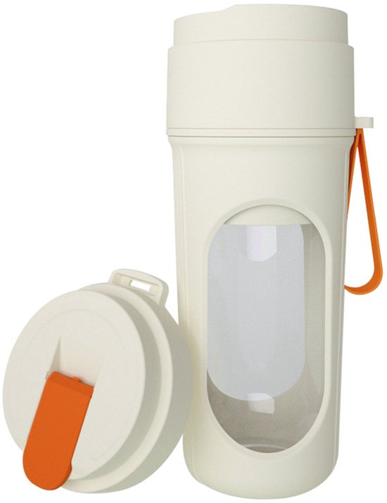 Draagbare Smoothie Blender - 15 oz BPA-vrije Sportfles - Oplaadbaar & Afwasmachinebestendig - 12 Bladen voor Shakes en Verse Juices - Compact voor Kantoor, Gym en Reizen