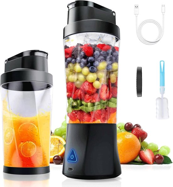 Draagbare Smoothie Maker 700ml met 6 Bladen en Oplaadbare USB voor Gym, Kantoor en Reizen