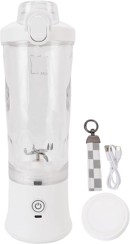 Draagbare USB Blender 600ml - Krachtige Smoothie Maker met 18000rpm & RGB Licht van Merkloos