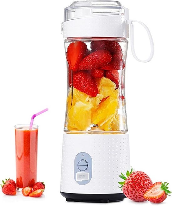 Draagbare USB Blender met 6 RVS Mesjes voor Smoothies en Shakes van Merkloos