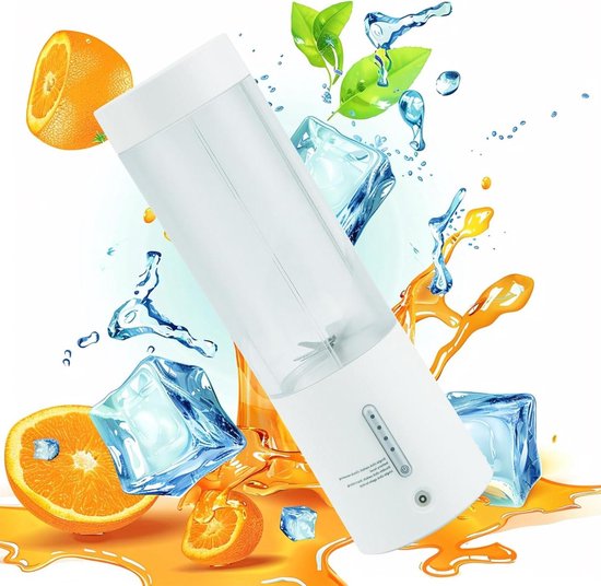 Draagbare USB Type-C Oplaadbare Persoonlijke Blender 450ml - Mini Juicer Mixer met 6 Bladen van Hotsch.