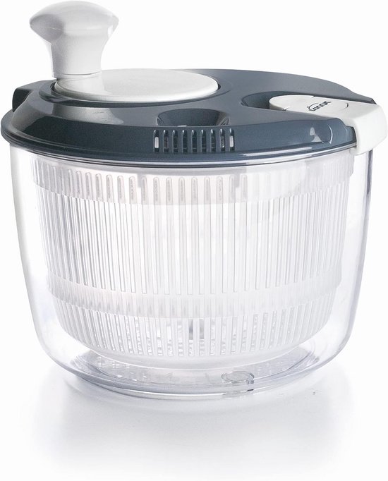 Draaibare SaladeCentrifuge met 3 Delen - Kom, Zeef en Dekselsysteem - BPA-vrij van Mepal