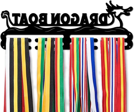 Dragon Boat Themapanel voor Medailles, Gepersonaliseerde Wandgemonteerde Medaillehouder, Sportmedaille Hanger voor Woonkamer, Slaapkamer en Gym van Merkloos