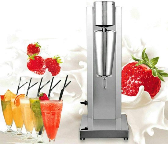 Drankmixer - Milkshake apparaat - Dranken mengen - Dubbele schijf as - 53 cm hoog - Zilver