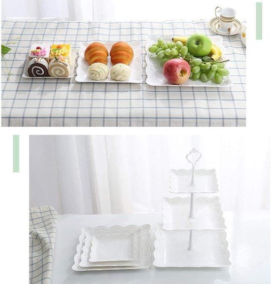 Drie-laags acryl taartstandaard voor cupcakes en desserts, ideaal voor bruiloften en feestjes