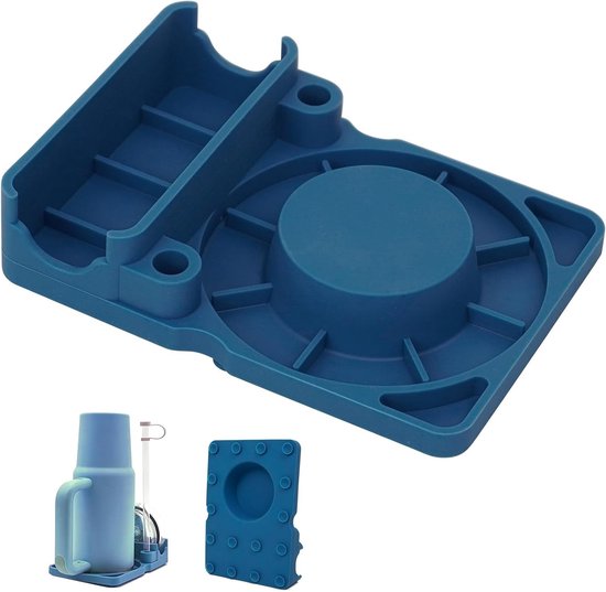 Droogrek voor 30/40 oz bekers, Siliconen Droogstandaard met Accessoires voor Rietjes, Deksels en Mokken, Blauw van Merkloos