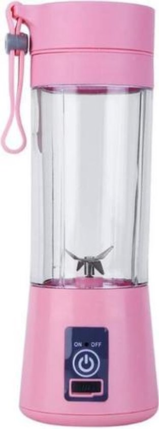 DrPhone V7 - Draagbare Blender - Mixer / Shaker – 2000 mAh Accu - 380ml - Roze van DrPhone