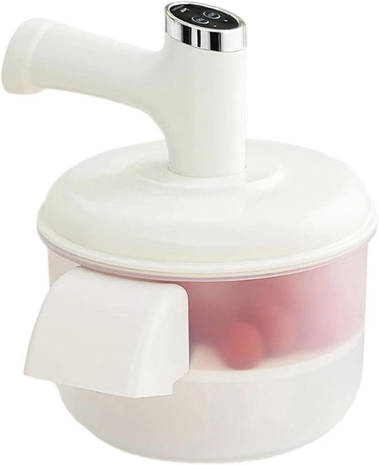 Druiven Schilmachine - Automatische Peller - Voedsel Voorbereiden - Sap Binnenhouden - 20.8 x 20.8 x 25 cm - Wit