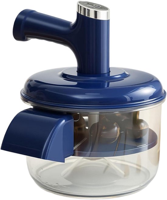 Druiven Schilmachine - Schil Verwijderaar - Voedselbereiding Vereenvoudigen - Automatische Rotatie - 20.8 x 20.8 x 25 cm - Blauw