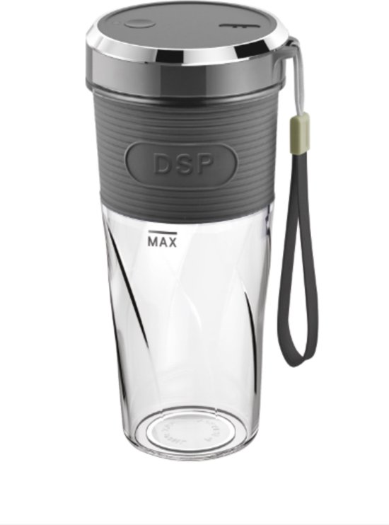 Dsp Kj2087 Blender To Go - Draadloos & Draagbaar - 350 Ml - Grijs van DSP