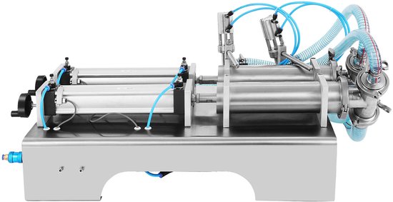 Dubbele Buis Pneumatische Vulmachine 100-1000ml voor Vloeistoffen en Sappen van Merkloos