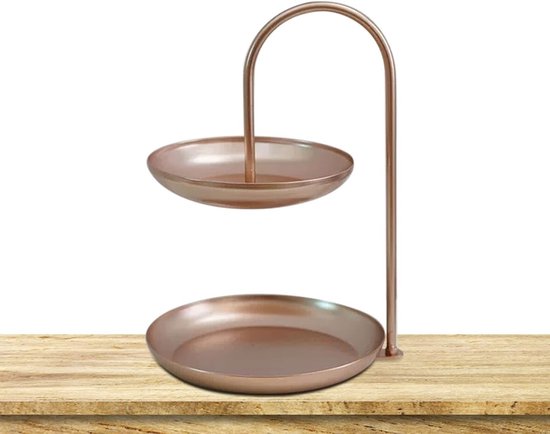 Dubbele Laag Fruit- en Snackstand voor Taart, Snoep en Desserts - Ideaal voor Thee en Feestjes