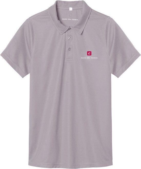 DucaDelCosma - Heren Golfpolo - Grijs - Maat S van DucaDelCosma