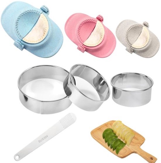 Dumpling- en Empanadamaker Set voor Creatieve Keukenliefhebbers in Drie Kleuren en Maten