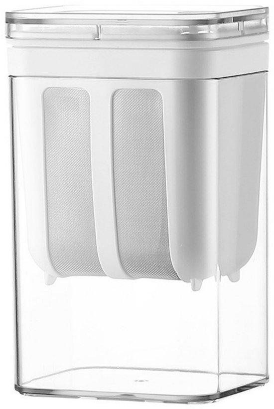 Dussdote Milkshake Separator - Yoghurtzeef - met deksel - Herbruikbaar - voor yoghurt, kaas, sauzen - Wit van Dussdote