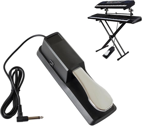 Duurzaam Keyboardpedaal voor Piano en Digitale Piano's met Antislip Onderkant en 6.5 mm Plug, Geschikt voor Synthesizers en Elektronische Keyboards van Merkloos