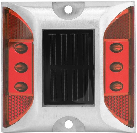 Duurzame LED-markeringsverlichting op zonne-energie, waterdichte vloerverlichting voor buiten, wegverlichting voor de as, waterdicht (rood) van Siedinlar