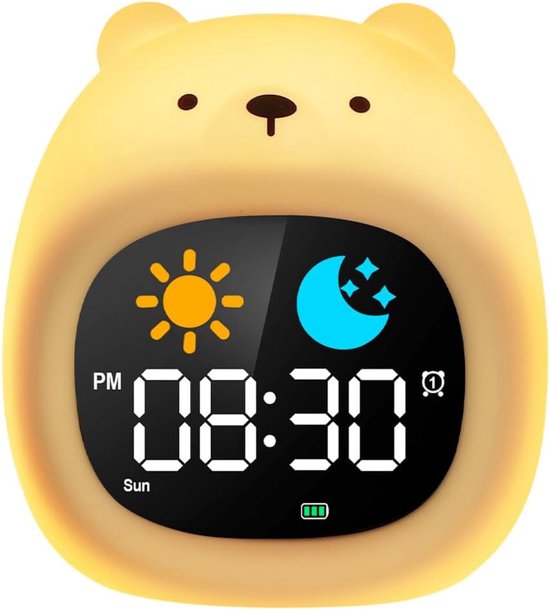 DVDSS® Slaaptrainer kinderen - Kinder wekker met snooze functie - Oranje van DVDSS®