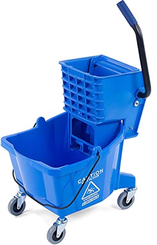 Dweilemmer met zijcentrifuge - 26 liter - Blauw van Toonbankkwaliteit