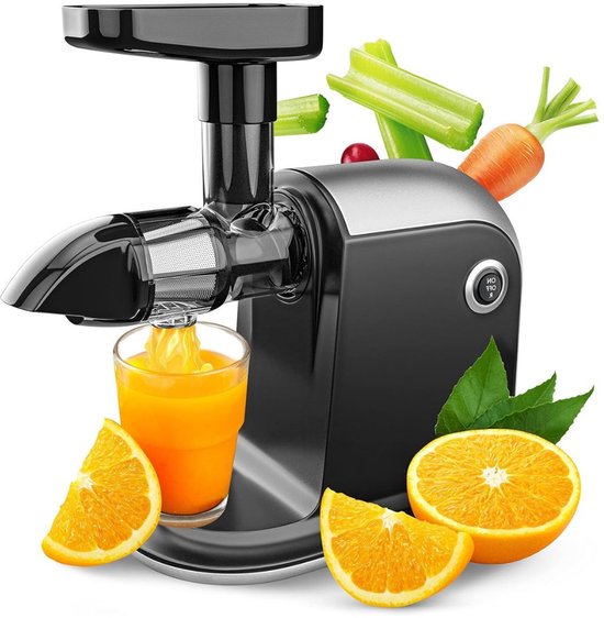 DYNA® Sapcentrifuges Groenten en Fruit – Slowjuicer Universeel Gebruik – Juicer Vaatwasser Bestendig – Zwart - ‎44cm x 32cm x 21cm van Merkloos