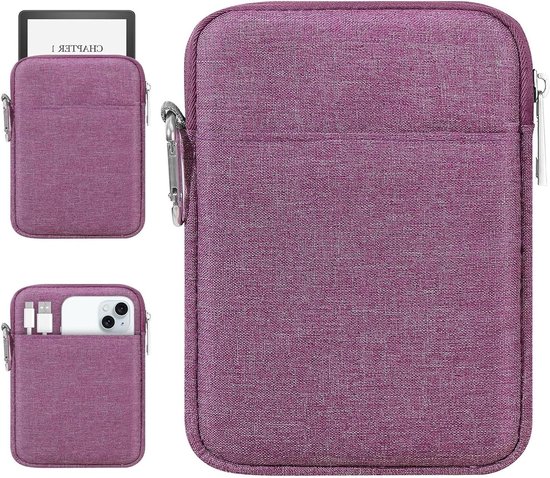 E-reader Sleeve Bag voor 6-7 inch e-readers, Geschikt voor Paperwhite en andere modellen, Paars van Merkloos