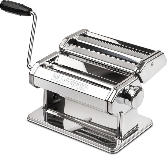 Easy pastamachine roestvrij staal wielen 18 cm van aluminium - Pasta Maker met handvat van Bestron